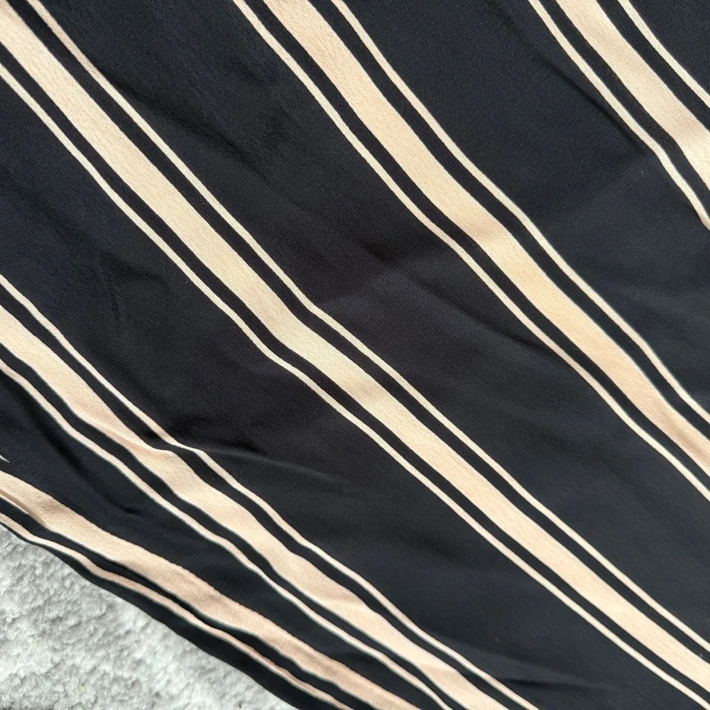 Reformation Black and Cream Striped Wide Leg Sheer Pants - Picture 2 of 5